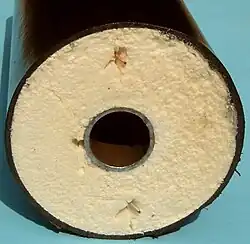 Fabrikneues flexibles Verbundrohr: Mediumrohr aus Weichstahl, Mantelrohr aus Polyethylen, Dimension 28/90, mit Überwachungssystem vom Typ „Nordisches System“