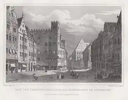 Augsburg - Das von Imhoffische Haus, 1837