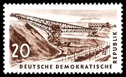 1957 Förderbrücke im Tagebau