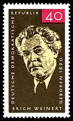Erich Weinert (*&nbsp;4.&nbsp;August): DDR-Briefmarke