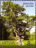 Litauische Briefmarke mit der Eiche