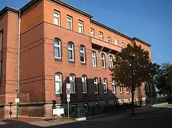 Syndikatsgebäude in Stassfurt, Bodestraße, Straßenansicht 2015