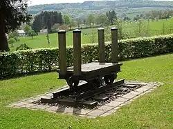 Alter Waggon am ehemaligen Bahnhof in Bettel (Luxemburg).