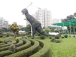 Skulptur eines Dinosauriers