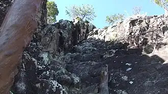 Stufen des Gipfelwegs