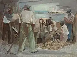 Construction of Roosevelt Highway, um 1930