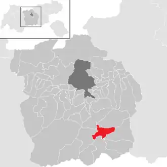 Lage der Gemeinde Steinach am Brenner im Bezirk Innsbruck-Land (anklickbare Karte)