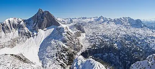 Blick vom Seehorn nach Osten ins Steinerne Meer