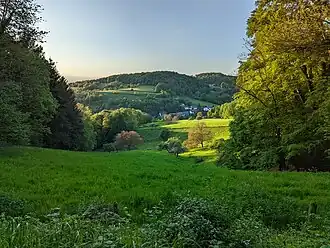Steinkopf am Horizont von Sauwaad aus gesehen