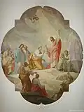 Deckenfresko im Schiff