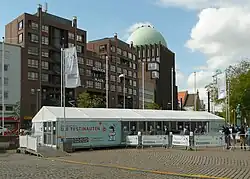 Teststation auf dem hannoverschen Steintorplatz, 2021