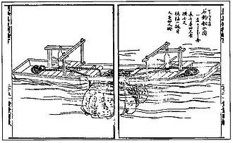 Steine fischen und transportieren