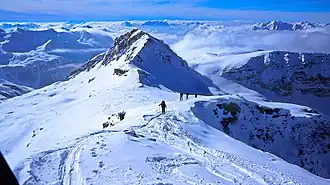 Blick vom Stellkopf über das Butzentörl zur Stellhöhe
