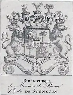 Freiherrliches Wappen (Exlibris für Karl von Stenglin)