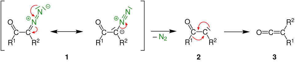 Schrittweiser Mechanismus der Wolff-Umlagerung