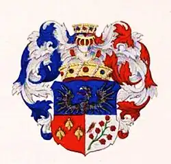 Wappen der baltischen Barone Stieglitz aus dem Adelsgeschlecht Stieglitz (sächsisches Adelsgeschlecht)