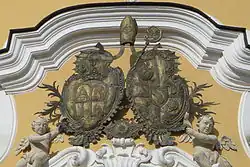Wappen des Stiftes und des Abtes Placidus Mally
