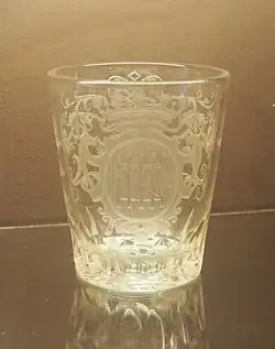 Becherglas mit Wappen Stürler (um&nbsp;1730)