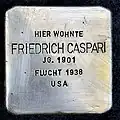 Stolperstein für Friedrich (Fred) Caspari