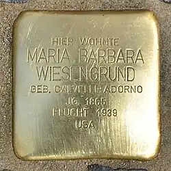 Stolperst seeheimer str 19 wiesengrund maria barbara