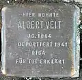 Stolperstein für Albert Veit (Poststraße 17)