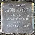 Stolperstein für Jakob Mayer (Poststraße 17)