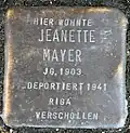 Stolperstein für Jeanette Mayer (Poststraße 17)