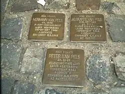 Stolpersteine für Hermann, Auguste und Peter van Pels, Martinistraße 67 a Koordinaten52.2711438.031619