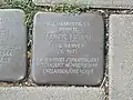 der Stolperstein für Agnes Leven