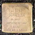 Stolperstein für Albert Schaeller (Luxemburger Straße 37)