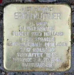 Stolperstein für Erich&nbsp;Kuttner