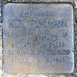 Stolperstein Kurt Rühlmann