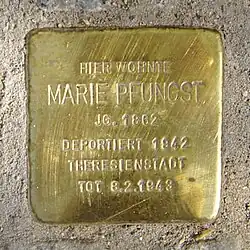 Stolperstein Gärtnerweg 2 Marie Pfungst