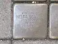 der Stolperstein für Helga Sommer