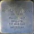 Stolperstein für Arthur Leffmann (Flandrische Straße 18)