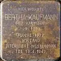 Stolperstein für Bertha Kaufmann (Stadtwaldgürtel 65–67)