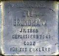 Stolperstein für Ella grundmann (Trajanstraße 41)