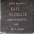 Stolperstein für Karl Heublein