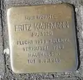 Stolperstein für Fritz Kaufmann (Ebertplatz 1)