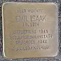 Stolperstein für Emil Isaak (Theodor-Heuss-Ring 4)