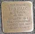 Stolperstein für Lina Isaak (Theodor-Heuss-Ring 4)