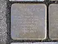 der Stolperstein für Ludwig Cahn