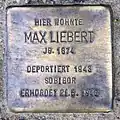 Stolperstein für Max&nbsp;Liebert