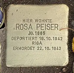 Stolperstein für Rosa Peiser