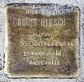 Stolperstein Rheinsberger Straße 45 für Adolf Hirsch