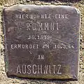 Stolperstein für eine Rommni (Kämmergasse 14)