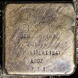 Stolperstein für Paula Weissfeldt