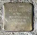 Stolperstein für Artur&nbsp;Grunwald