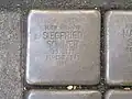 der Stolperstein für Siegfried Sommer