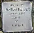 Stolperstein für seine Tochter Barbara Levinger